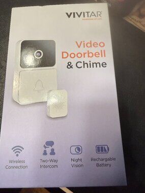 Vivitar Video Doorbell and Chime Wireless Smart Security with USB Chime Kit